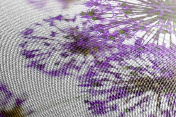 Tablou flori violete flori de usturoi