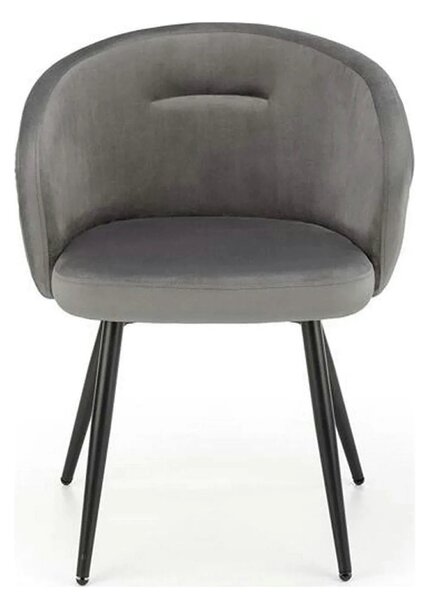 Scaun K430, gri, stofa/metal, 61x54x77 cm