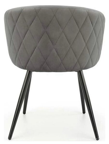 Scaun K430, gri, stofa/metal, 61x54x77 cm