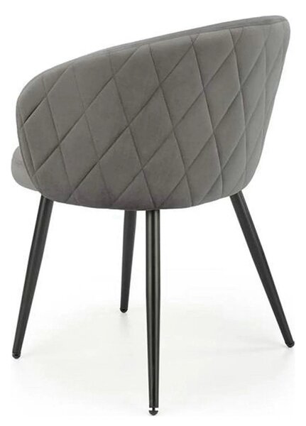 Scaun K430, gri, stofa/metal, 61x54x77 cm