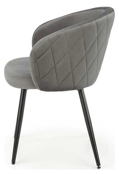 Scaun K430, gri, stofa/metal, 61x54x77 cm