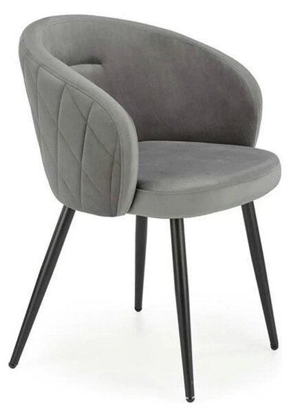 Scaun K430, gri, stofa/metal, 61x54x77 cm
