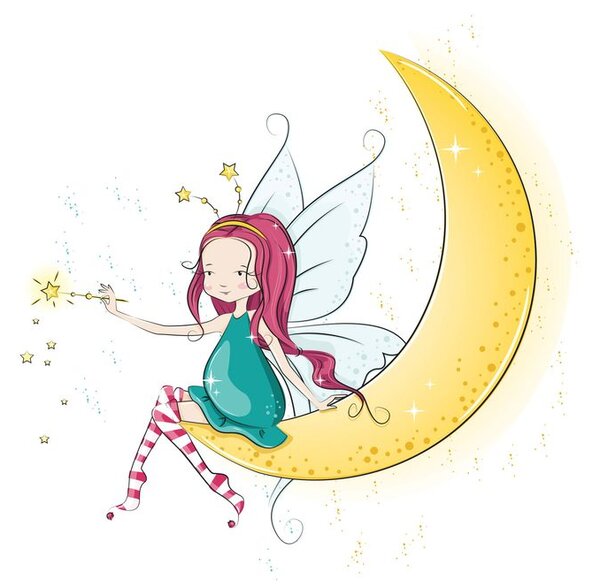 Tablou zâna magică pe lună