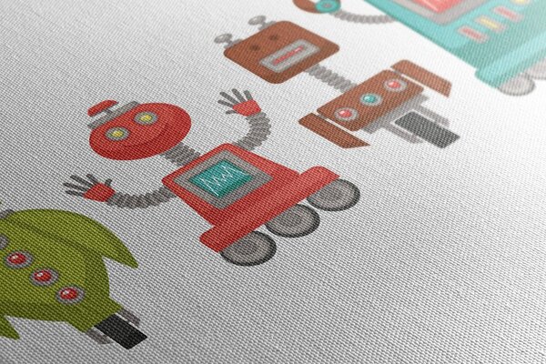 Tablou familie de roboți