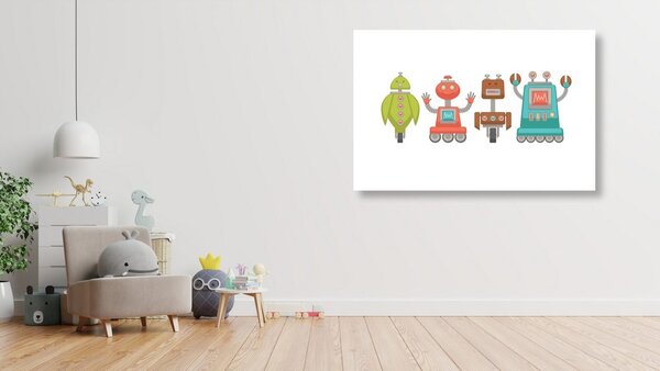 Tablou familie de roboți