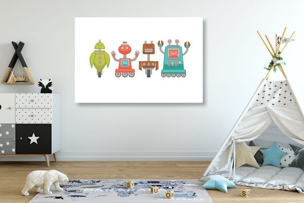 Tablou familie de roboți