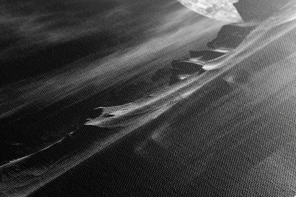 Tablou peisajul futurist în design alb-negru
