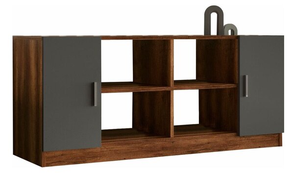 Comoda 956LCS1504, nuc/gri, PAL melaminat, 140x46x62 cm