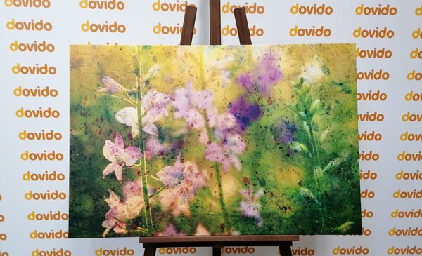 Tablou pictură de acuarelă a plantei montane