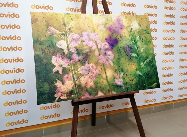 Tablou pictură de acuarelă a plantei montane