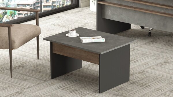 Masuta de cafea VS2 - CGA, gri/nuc, PAL melaminat, 80x60x46 cm