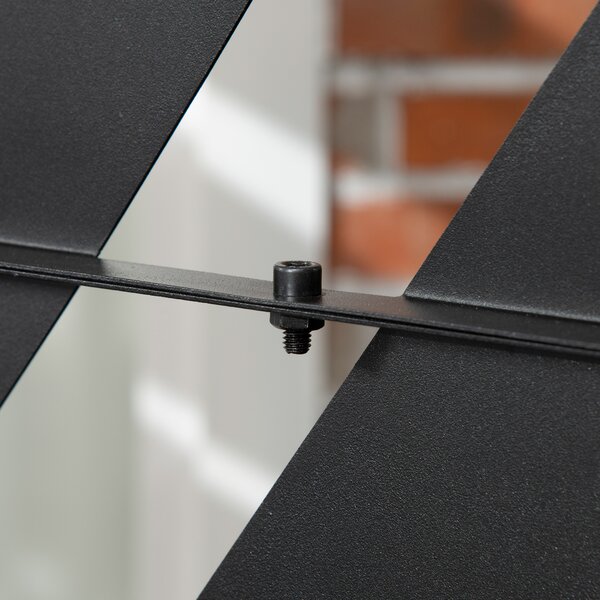Outsunny Panou de Intimitate pentru Exterior din Metal, 122 x 198 cm, Separator Decorativ cu Suport și Șuruburi de Expansiune, Panou Autoportant pentru Grădină, Terasă, Piscină, Frunză de Bananier | Aosom Romania