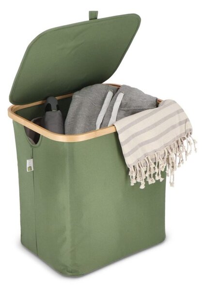 Cos pentru rufe NOLVIO 50 L, verde