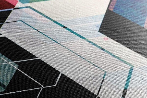 Tablou ornament geometric viu colorat