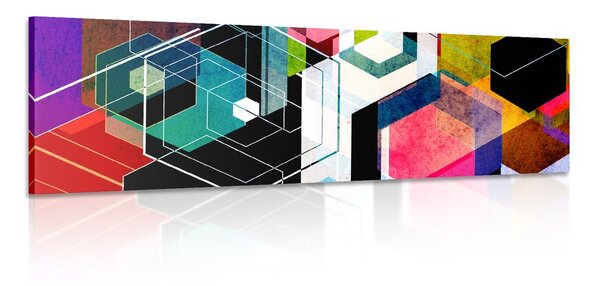 Tablou ornament geometric viu colorat