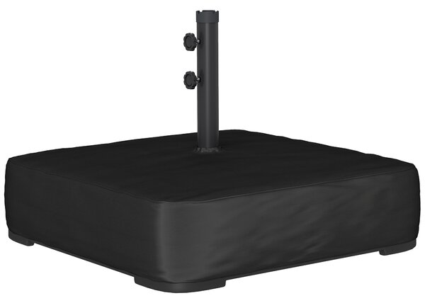 Outsunny Bază pentru Umbrelă Reumplibilă cu Nisip 80 kg/Nisip Umed 90 kg, pentru Tije de Ø48 mm, Negru | Aosom Romania