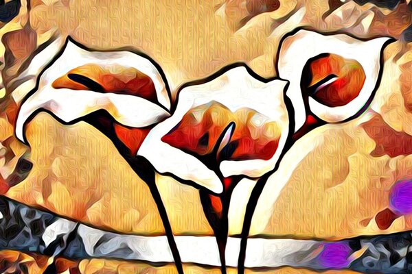 Tablou cala lily etno artistic