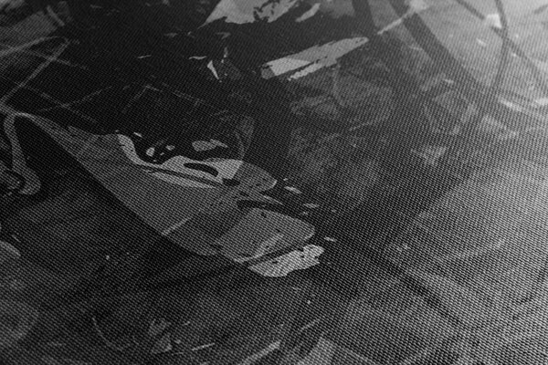Tablou pictură modernă medială în design alb-negru