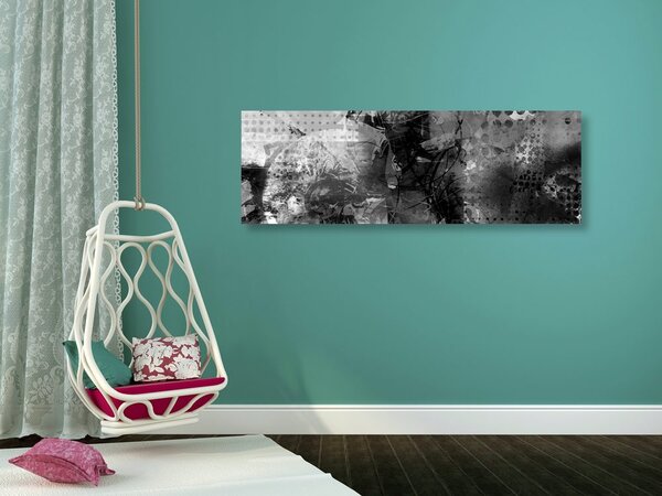 Tablou pictură modernă medială în design alb-negru