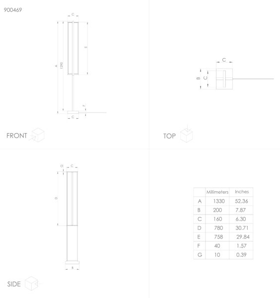 Lampadar LED dimabil SIBERIA LED/34W/230V Eglo 900469 + telecomandă