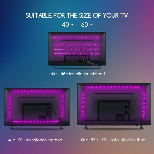 SET 4x bandă LED RGB dimabilă 0,5m LED/2,5W/5V IP65 Aigostar + telecomandă