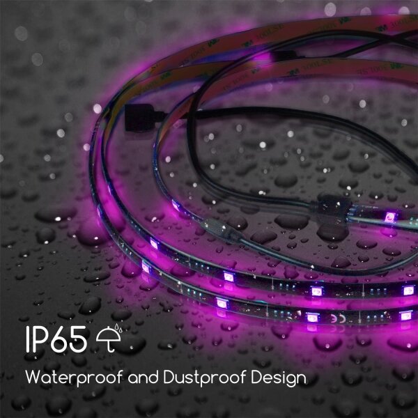 SET 4x bandă LED RGB dimabilă 0,5m LED/2,5W/5V IP65 Aigostar + telecomandă