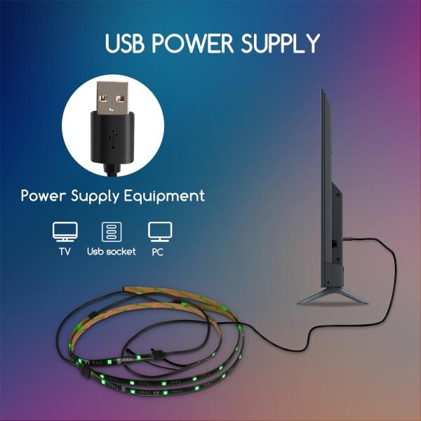 SET 4x bandă LED RGB dimabilă 0,5m LED/2,5W/5V IP65 Aigostar + telecomandă