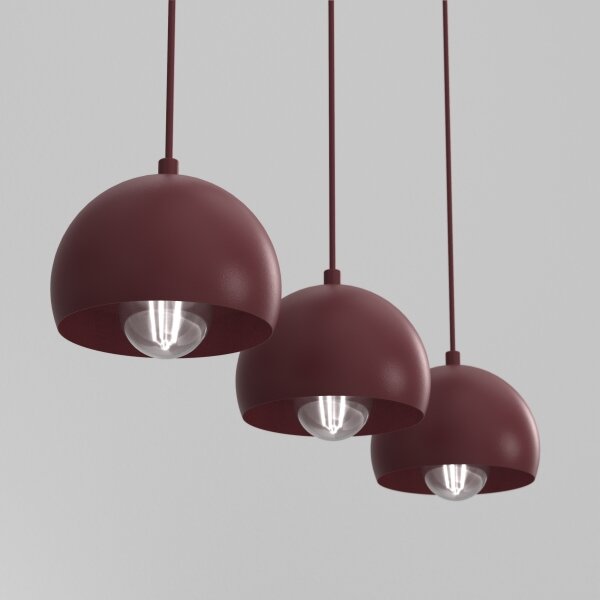 Lustră suspendată pe cablu SOOL, 3 x E27, 15 W, 230 V, bordo