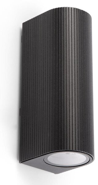 FARO 70327 - Aplică de exterior pentru perete ESTELA 2xGU10/5W/230V IP65 neagră