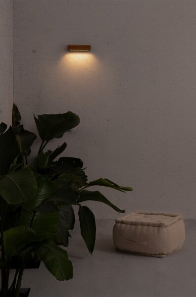 FARO 71898 - Aplică LED de exterior LAKO LED/8W/230V IP65 negru/lemn