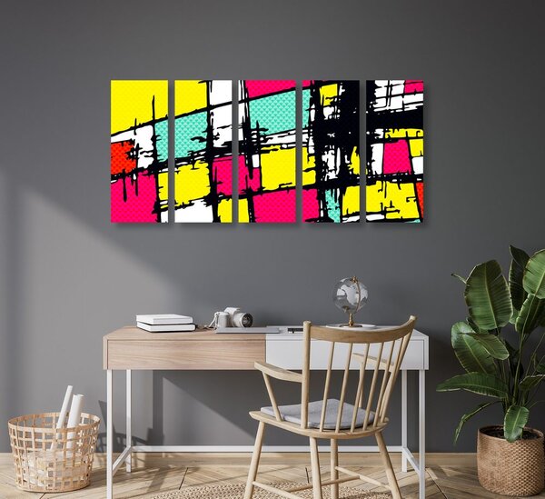 Tablou 5-piese pop-art elegant