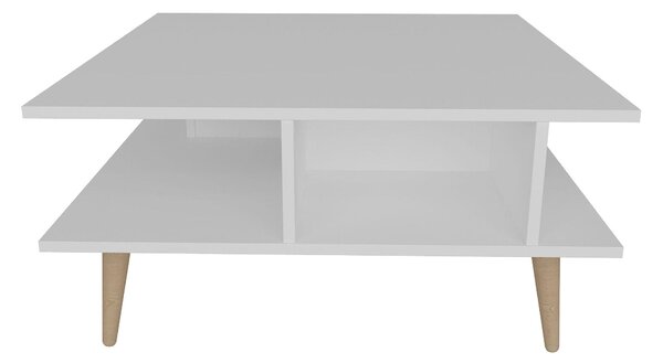 Masuta cafea Akya, alb, PAL melaminat, 89x89x44 cm