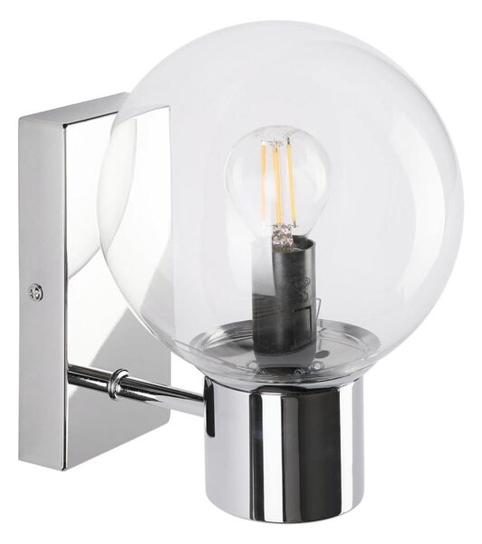 Aplica de perete SFERIO 1xE14/5W/230V crom lucios/sticlă transparentă