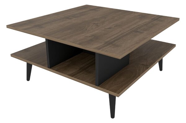 Masuta cafea Akya, nuc, PAL, 89x89x44 cm