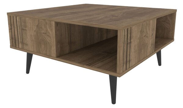 Masuta cafea Ronas, nuc, PAL melaminat, 90x90x46.5 cm