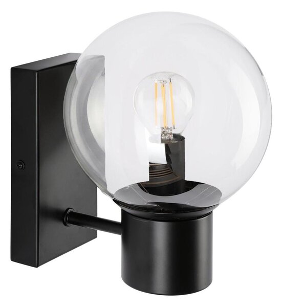 Aplica de perete SFERIO, 1xE14/5W/230V, negru/transparent