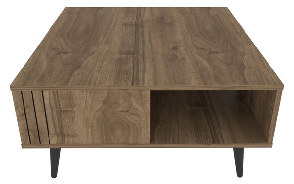 Masuta cafea Ronas, nuc, PAL melaminat, 90x90x46.5 cm