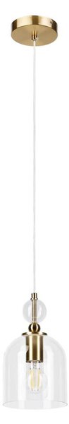 Pendul pe cablu VELARE 1xE27/15W/230V auriu/transparent