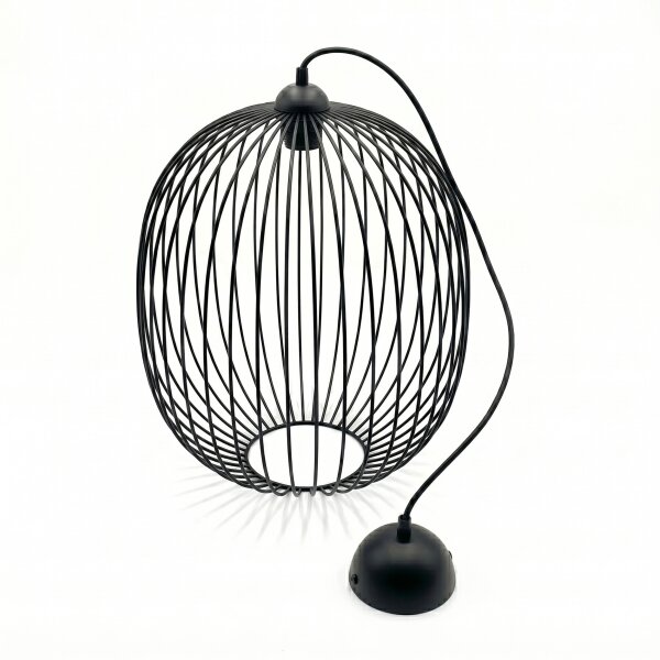 Lustră suspendată pe cablu DESTELLO, 1xE27/15W/230V, diam. 32 cm, negru