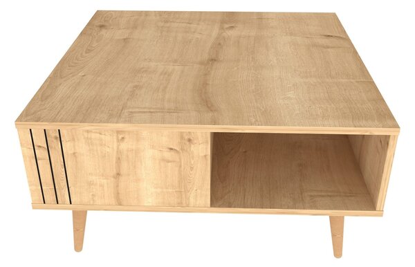 Masuta cafea Ronas, stejar, PAL melaminat, 90x90x46.5 cm