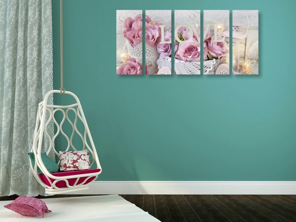 Tablou 5-piese decor romantic în stilul vintage