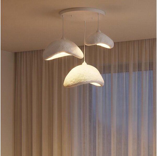 Brilagi - Lustra pe cablu WABI SABI 3xE27/40W/230V diam. 82 cm albă