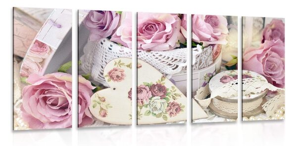 Tablou 5-piese stilul vintage romantic