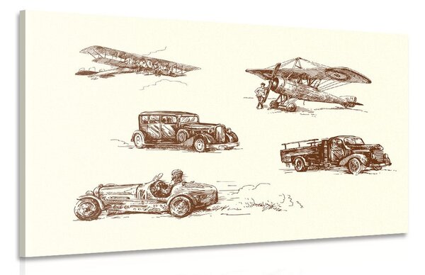 Tablou mijloace de transport retro