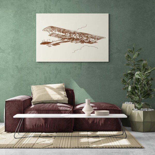 Tablou avion biplan retro