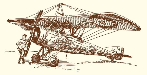 Tablou avionul retro