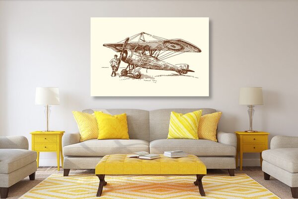 Tablou avionul retro