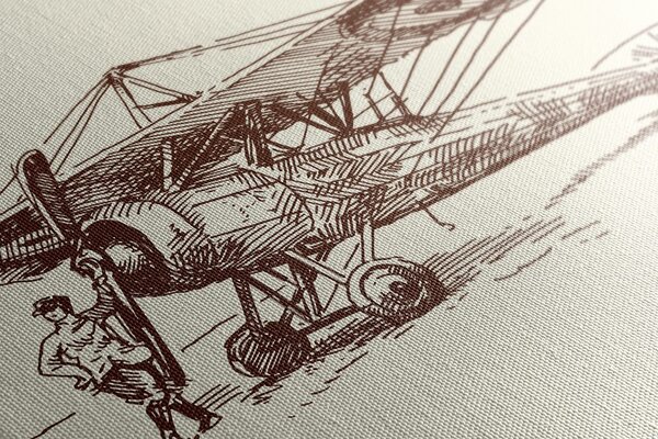 Tablou avionul retro