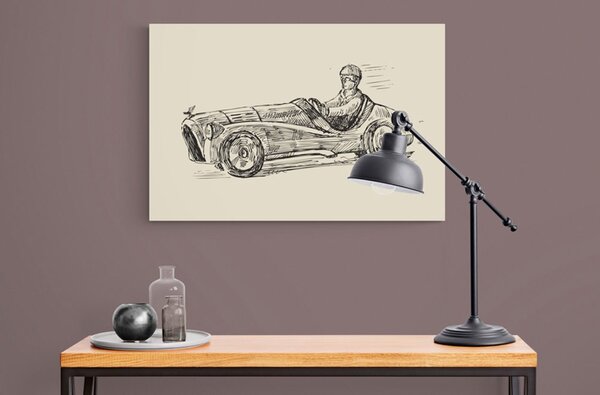 Tablou mașină de curse în design retro