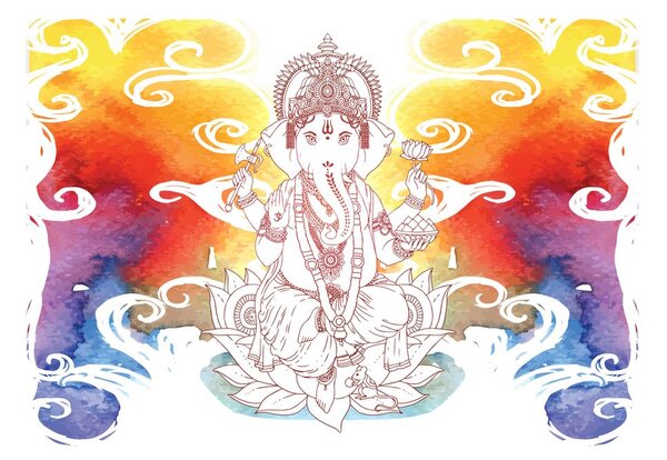 Tablou Ganesha hinduistic